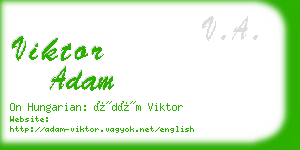 viktor adam business card